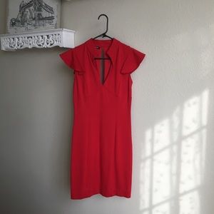 BEBE Red Cutout Dress